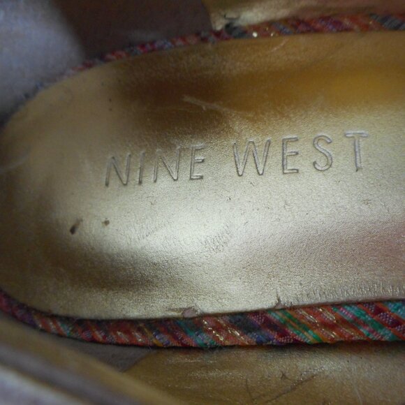 Nine West Womens Willow Multi color Slip On Open Toe Wedge Shoes Sz 8 M - Picture 2 of 11